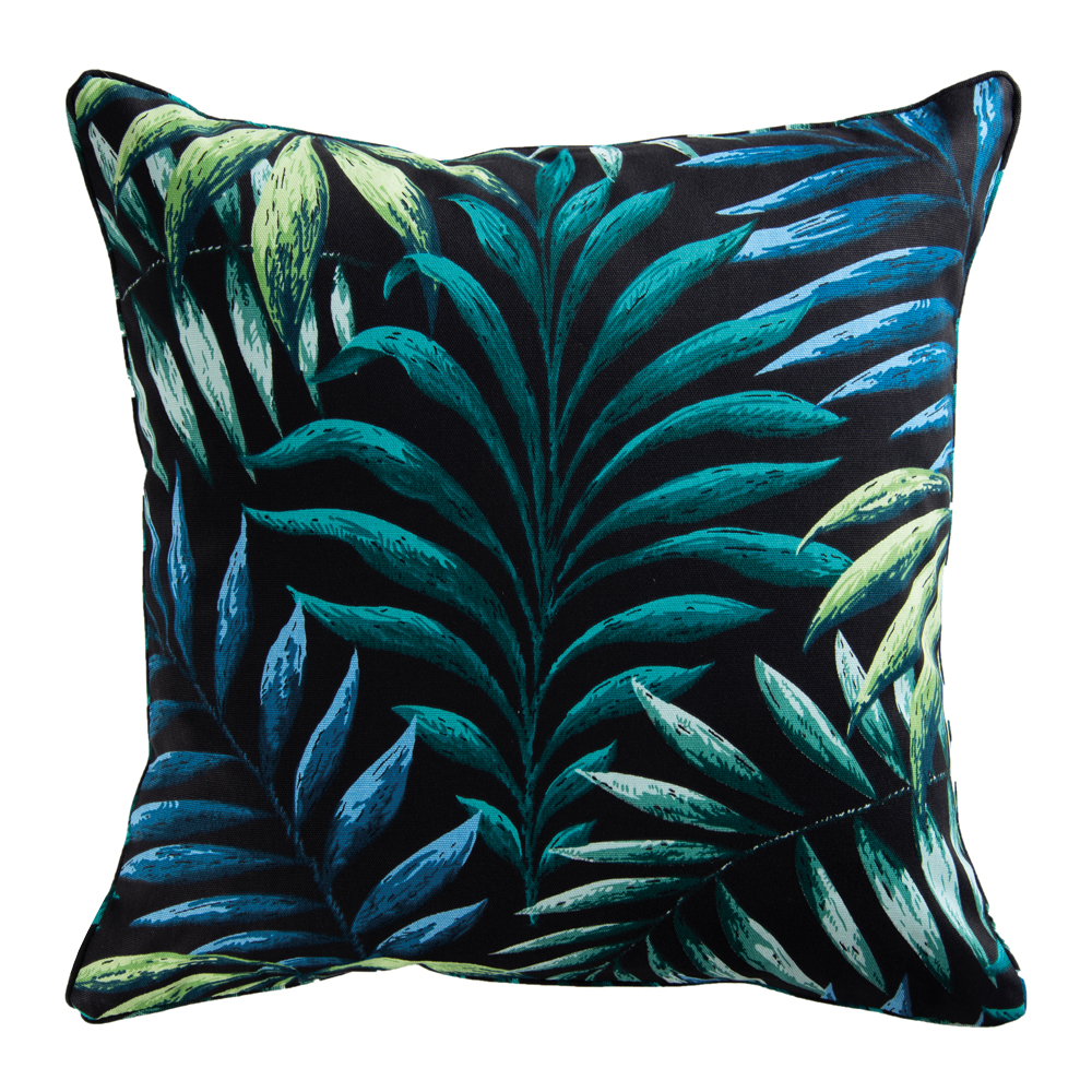 Poduszka dekoracyjna Ibura 45x45 cm czarna z wzorem - zdjęcie 1