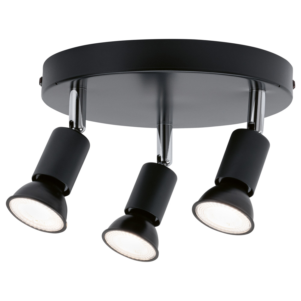 Lampa sufitowa do łazienki Moluccanus x3 okrągła antracytowya - zdjęcie 1