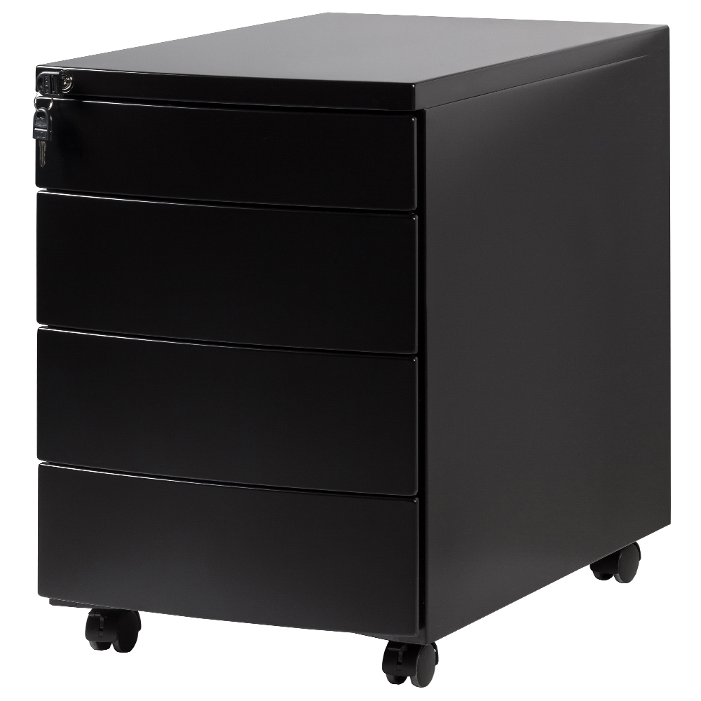 Kontenerek metalowy pod biurko RP-04 czarny - zdjęcie 1