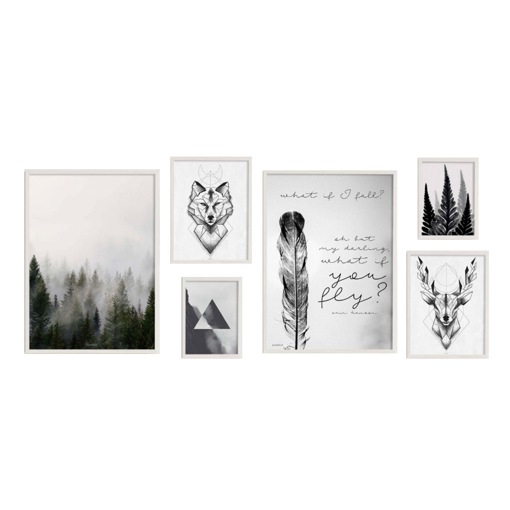 Galeria sześciu obrazów Hyadum z wyborem ramy - zdjęcie 1