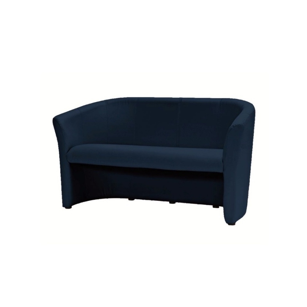 Sofa trzyosobowa Raklev granatowa ekoskóra - zdjęcie 1