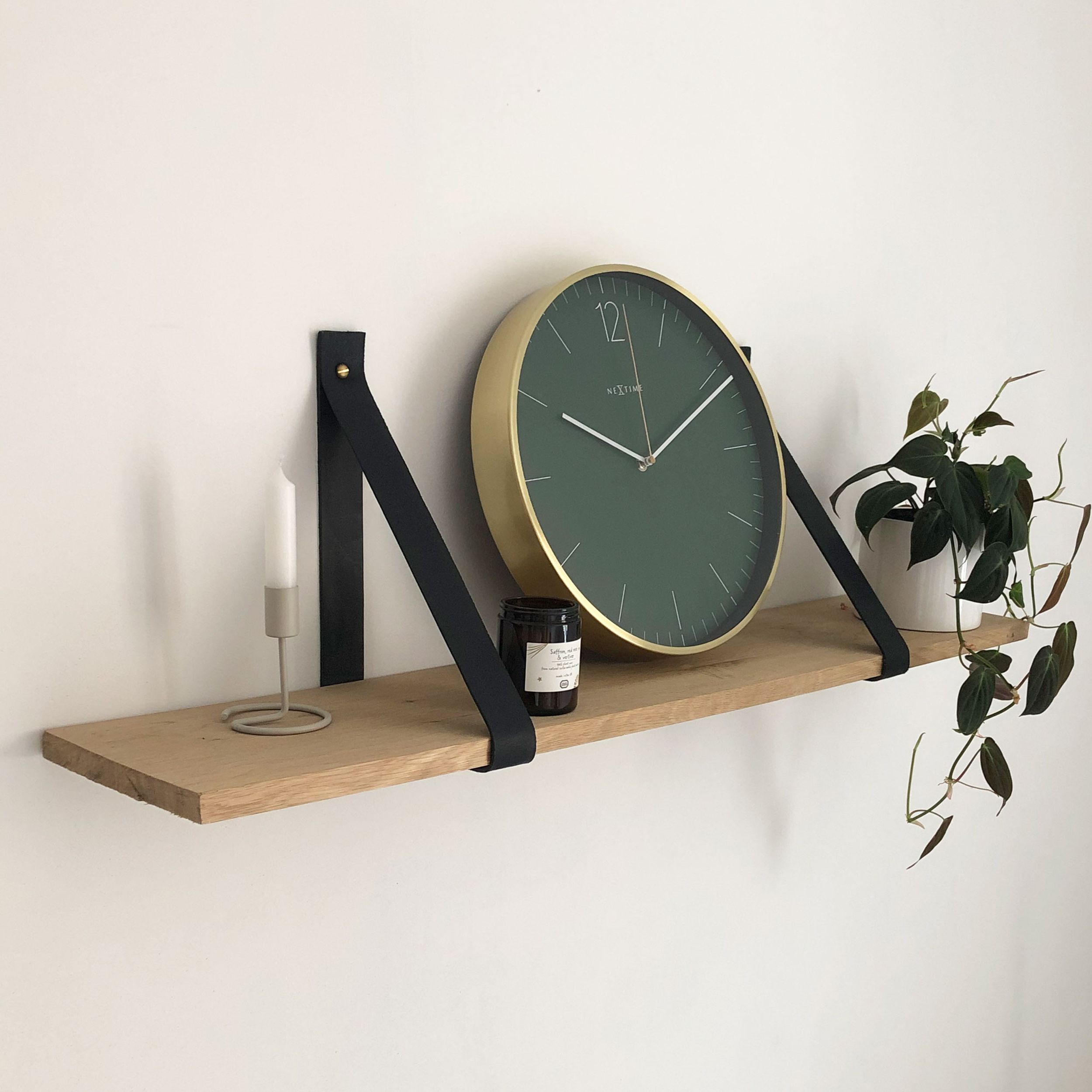 Zegar ścienny Essential 34 cm zielono-złoty