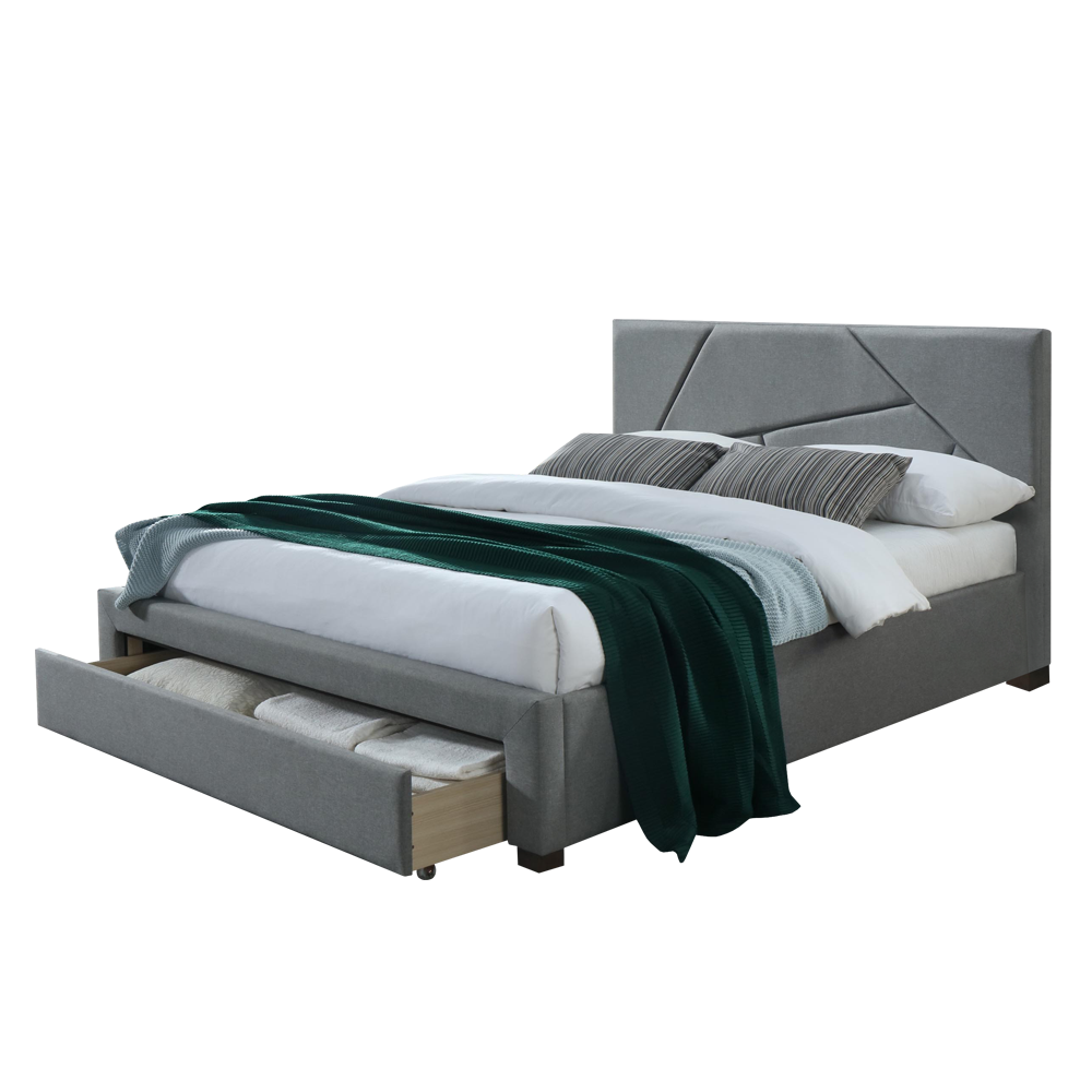 Łóżko tapicerowane Lavra szare - zdjęcie 1