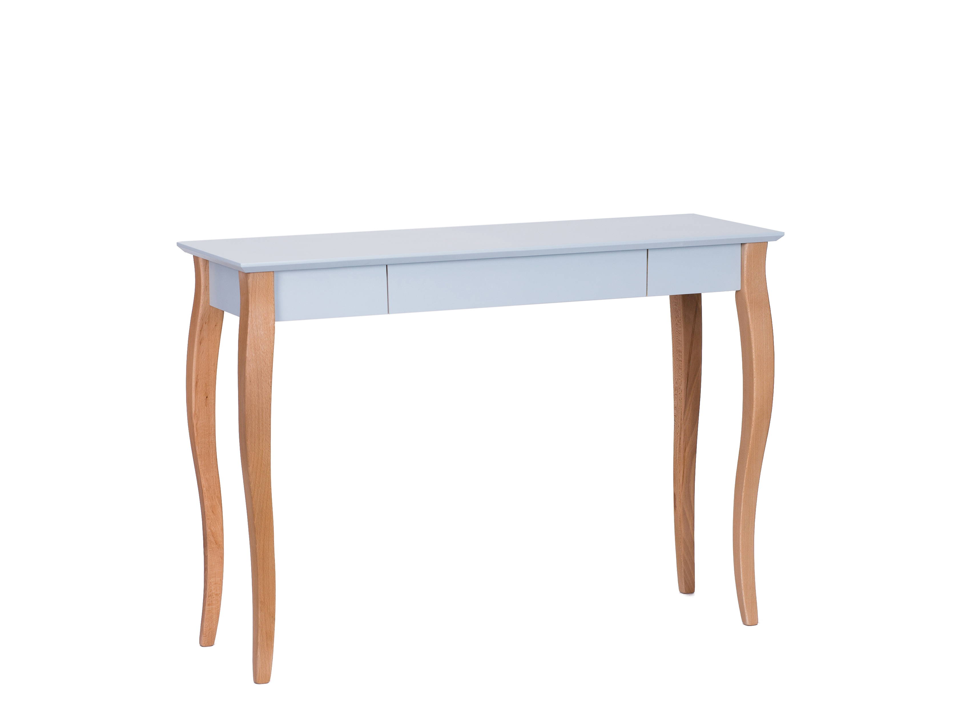 Biurko drewniane Lillo 105x40 cm z szufladą Jasnoszary - zdjęcie 1