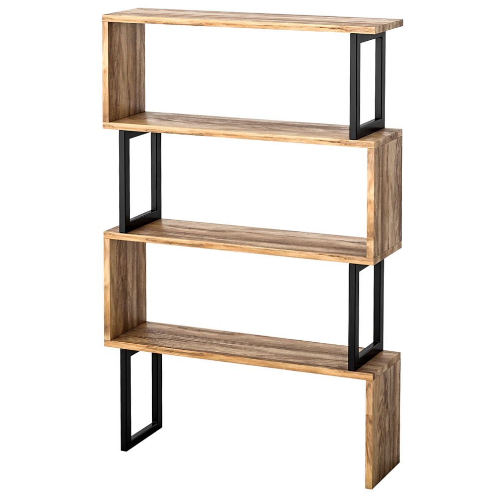 Regał otwarty Iklil niski orzech - zdjęcie 1