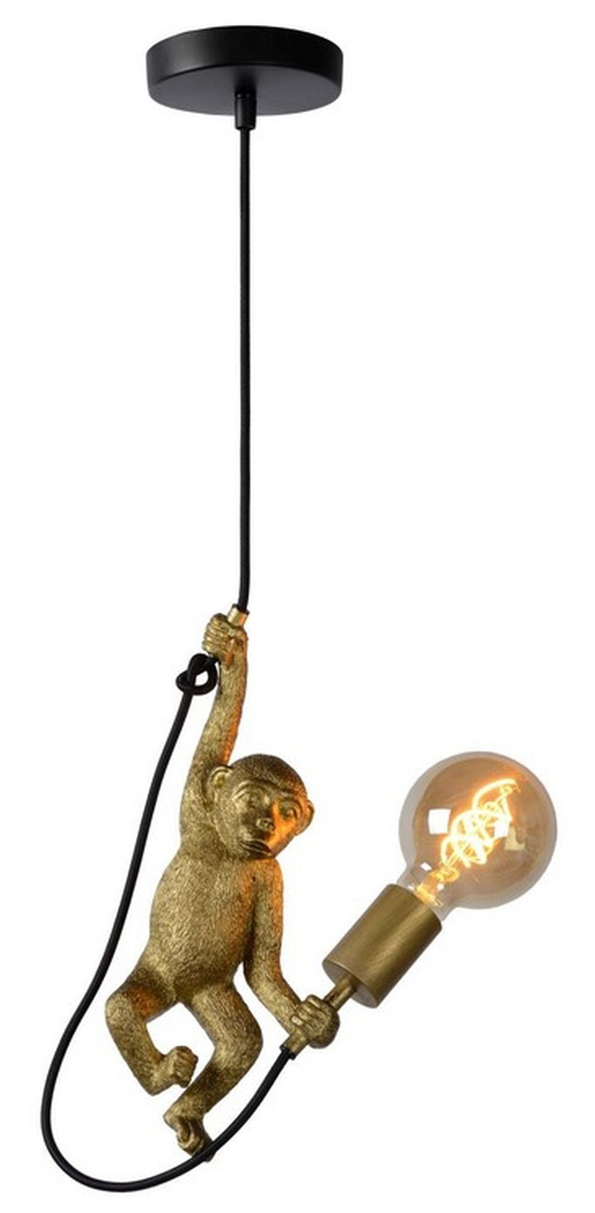 Lampa wisząca Chimp małpka złota - zdjęcie 1