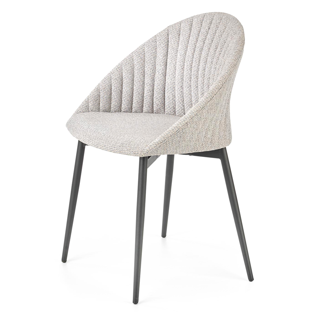 Krzesło tapicerowane Luper szare - zdjęcie 1