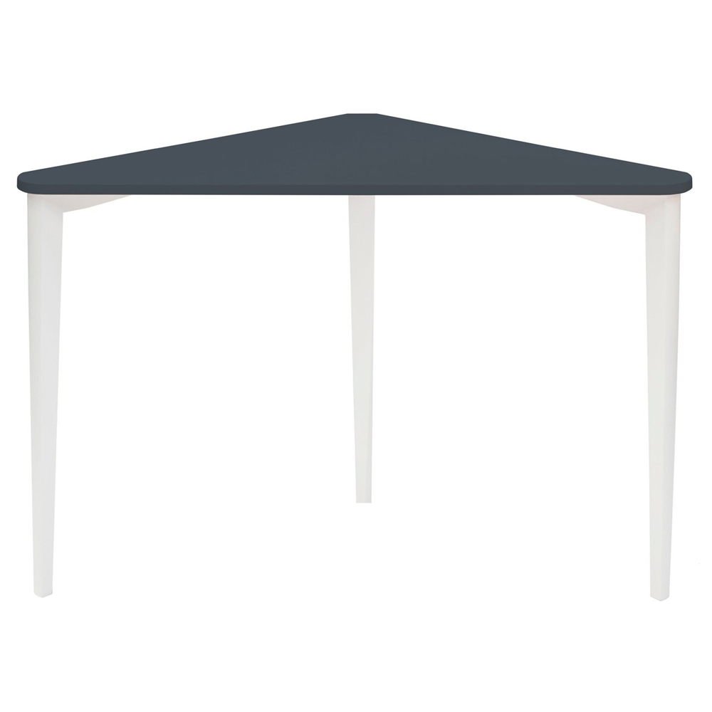 Biurko narożne Naja 114x85 cm biała podstawa Grafitowy - zdjęcie 1