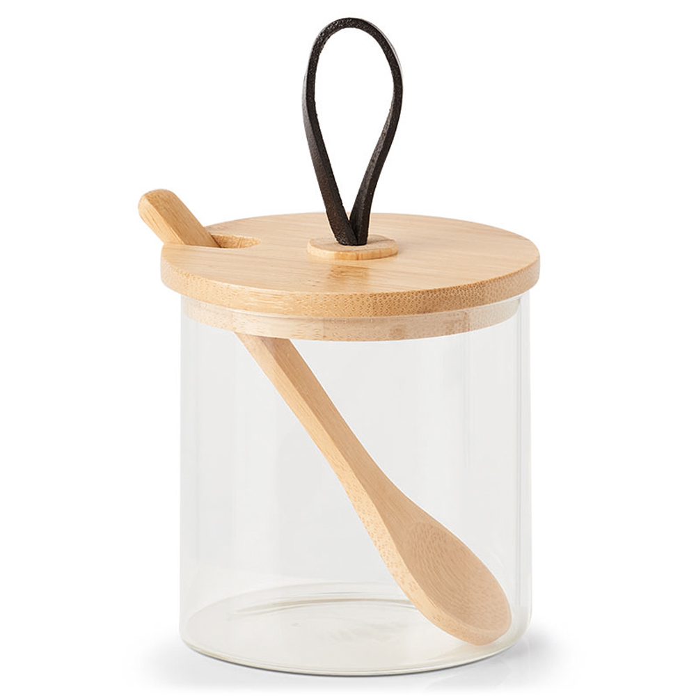 Słoik do przechowywania Glessy z pokrywką i łyżeczką - zdjęcie 1