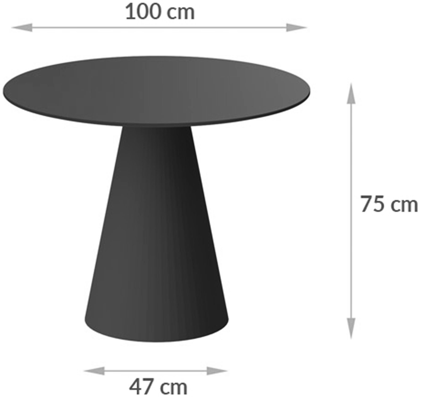 Stół okrągły do jadalni Ablivity 100 cm zielony mat