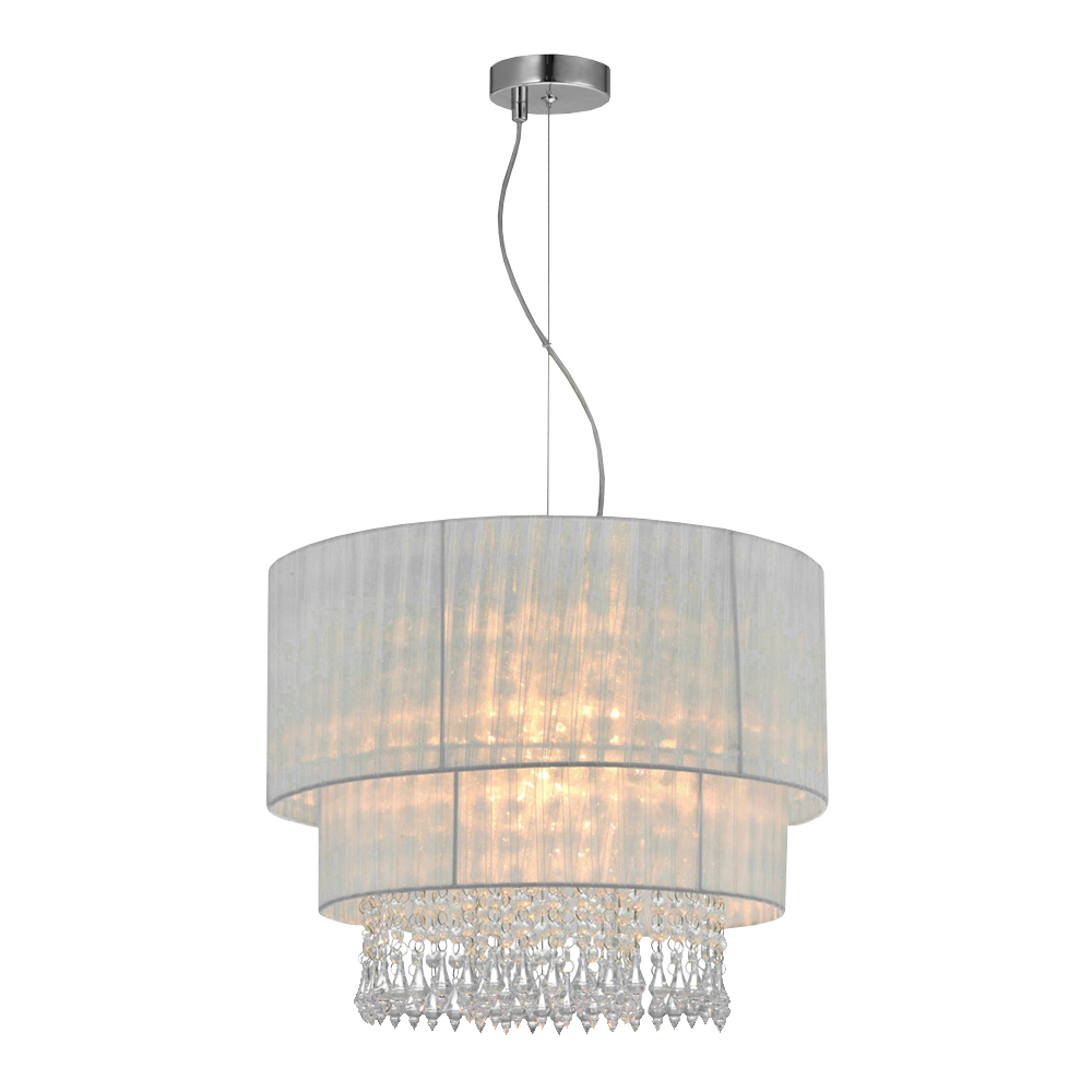 Lampa wisząca Bennett biała średnica 45 cm - zdjęcie 1