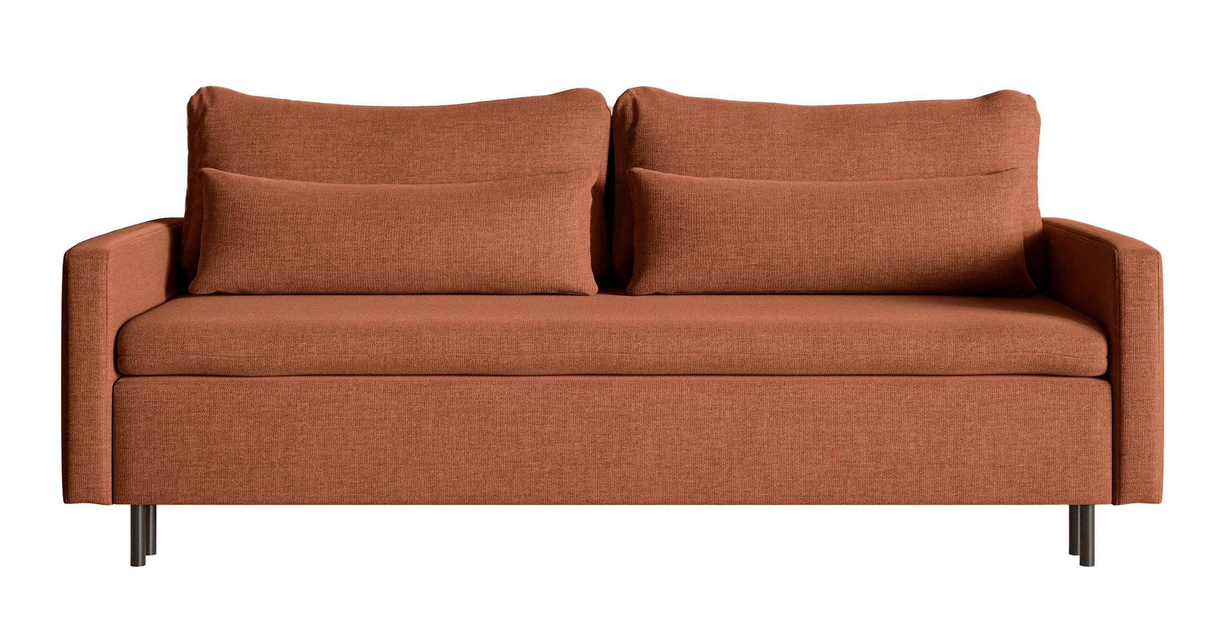 Kanapa rozkładana trzyosobowa Umpro z pojemnikiem miedziany szenil - zdjęcie 1