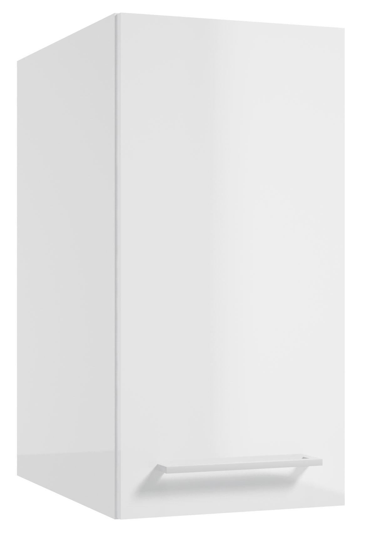 Szafka łazienkowa Modullac 30 cm wisząca głęboka biały połysk z białym uchwytem - zdjęcie 1