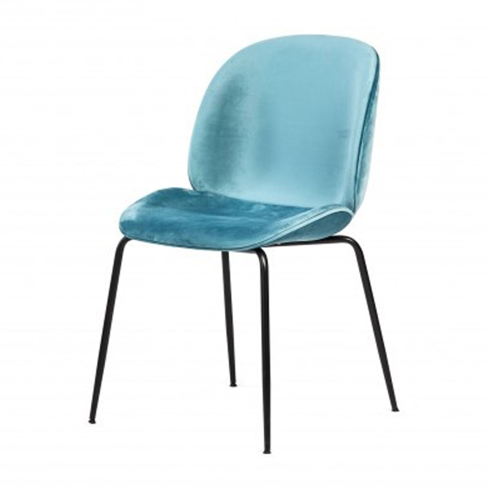 Krzesło tapicerowane Dapino turkusowe