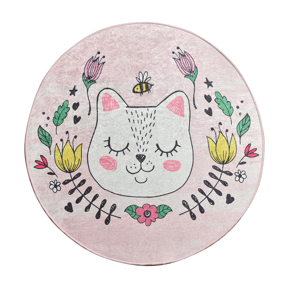 Dywan do pokoju dziecięcego Dinkley Sofia różowy średnica 140 cm - zdjęcie 1