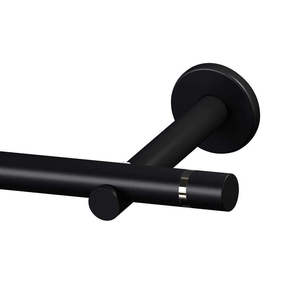 Karnisz pojedynczy Evenner czarny mat - zdjęcie 1