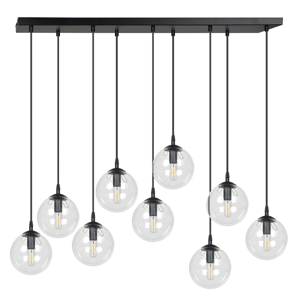 Lampa wisząca Fregene transparentna x9 - zdjęcie 1