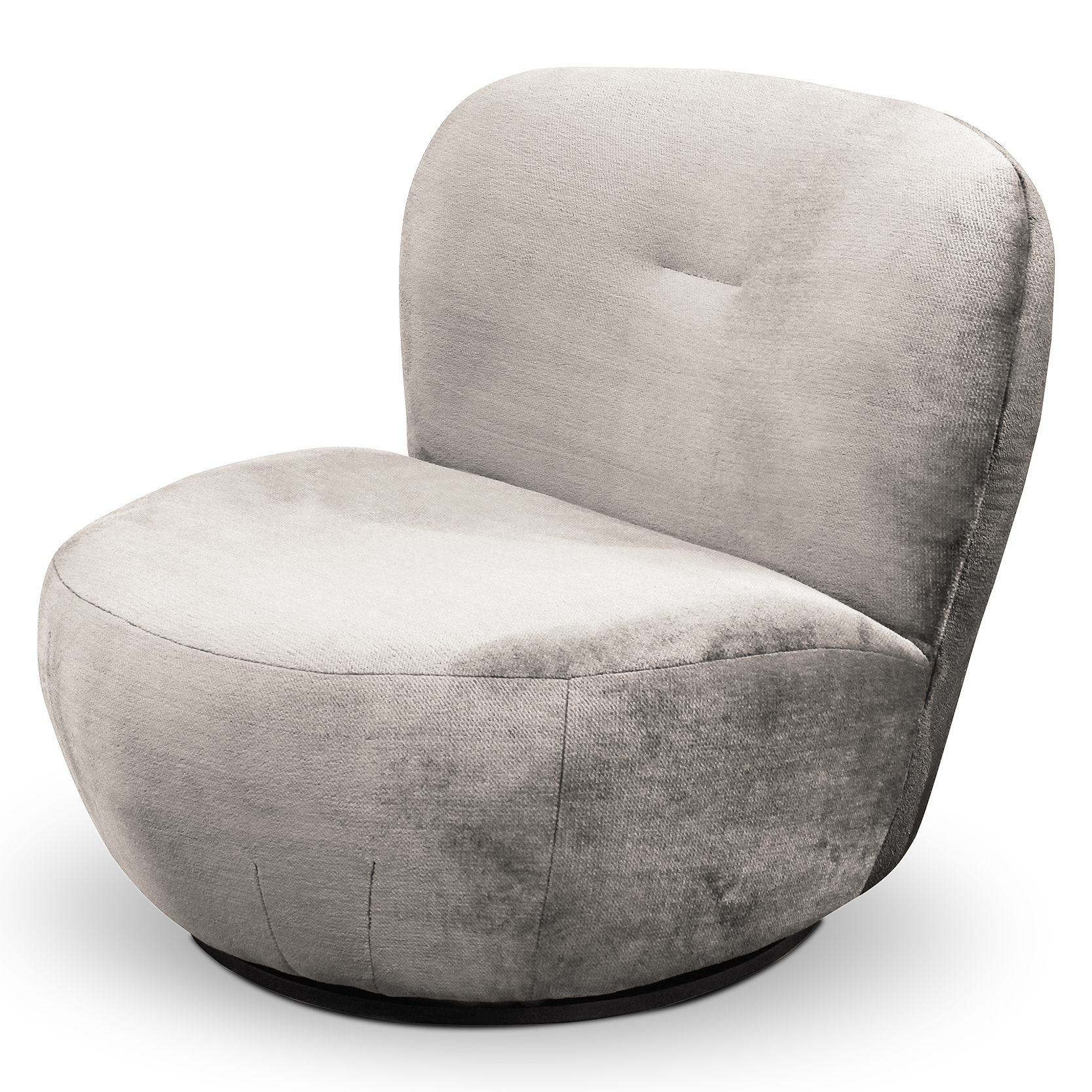 Fotel obrotowy Nicolino jasnoszary velvet łatwoczyszczący - zdjęcie 1