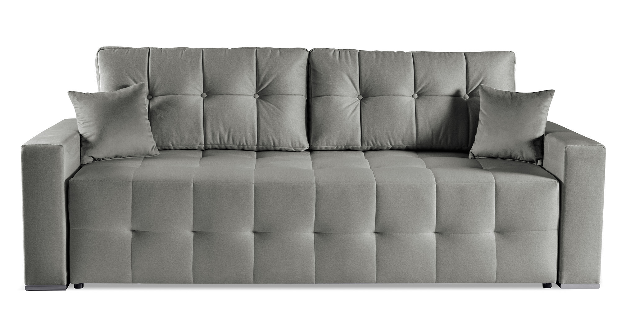 Kanapa rozkładana trzyosobowa Aikola z pojemnikiem szara - zdjęcie 1