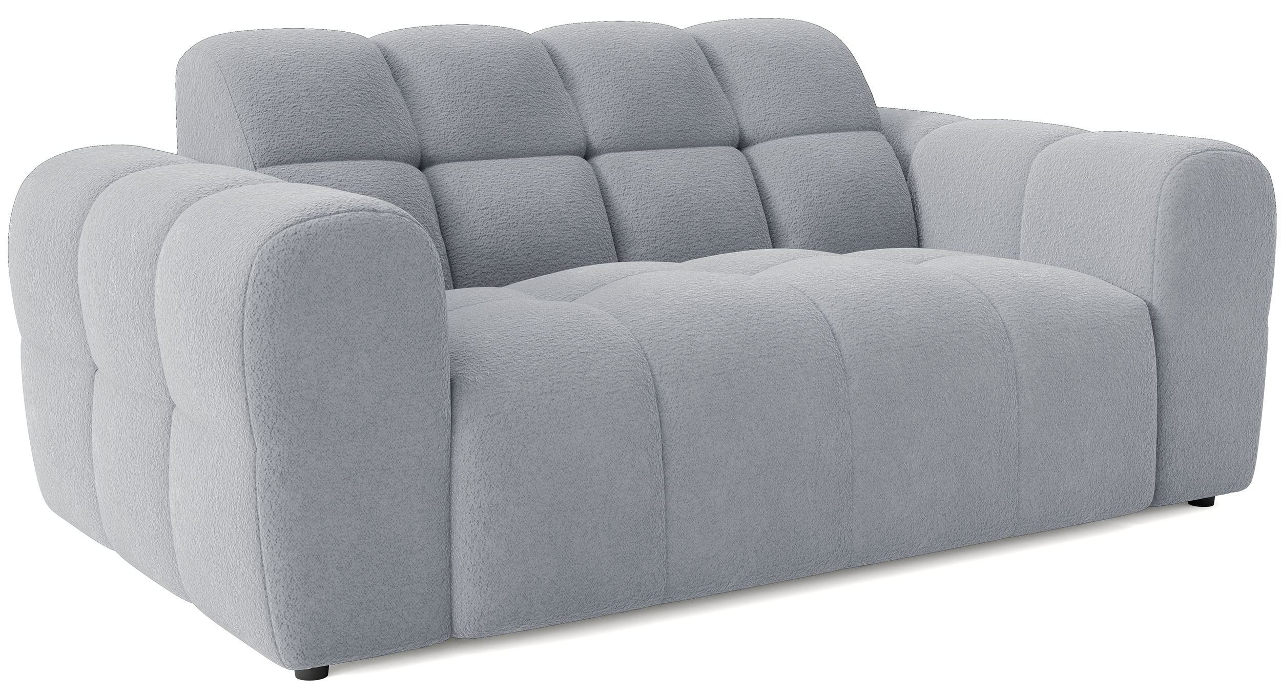 Sofa dwuosobowa Monti jasnoszara szenil