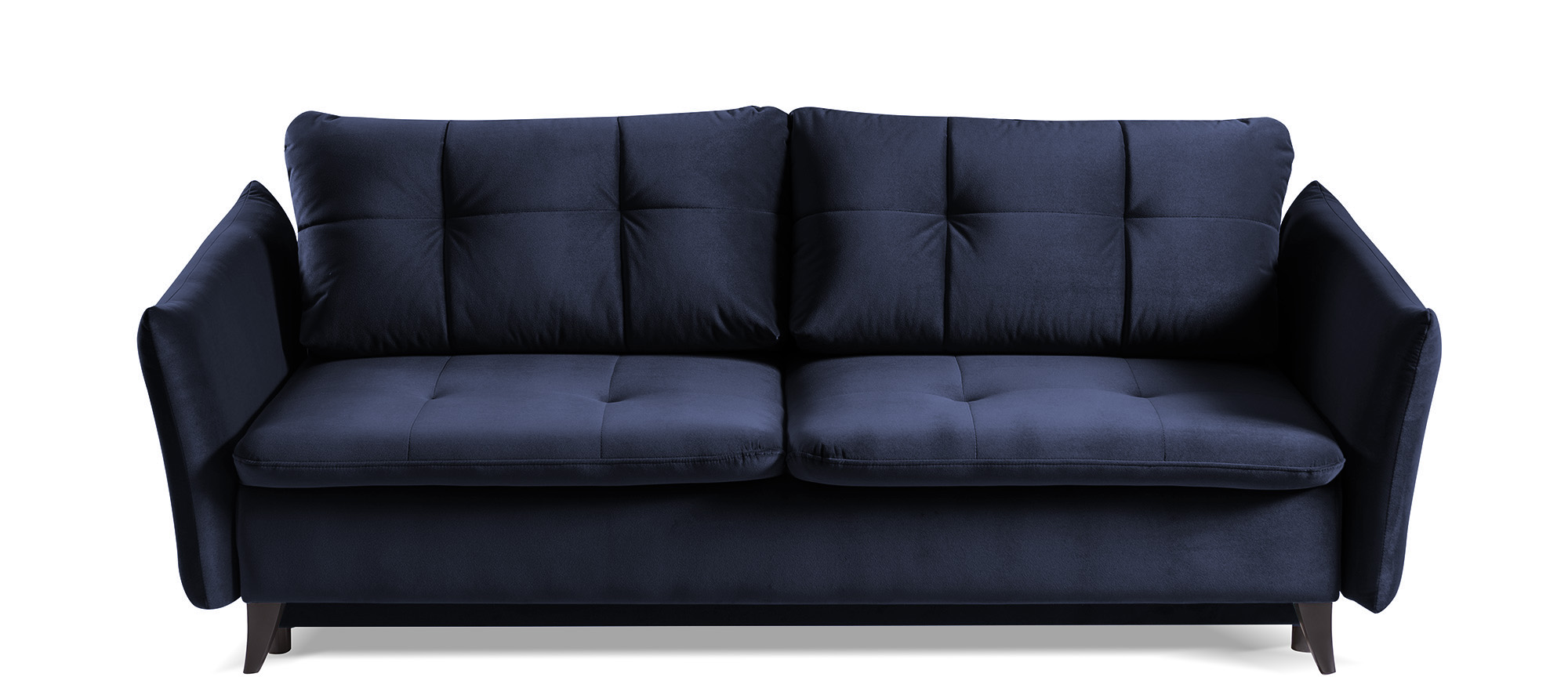 Kanapa rozkładana trzyosobowa Haggetorp z pojemnikiem granatowa - zdjęcie 1