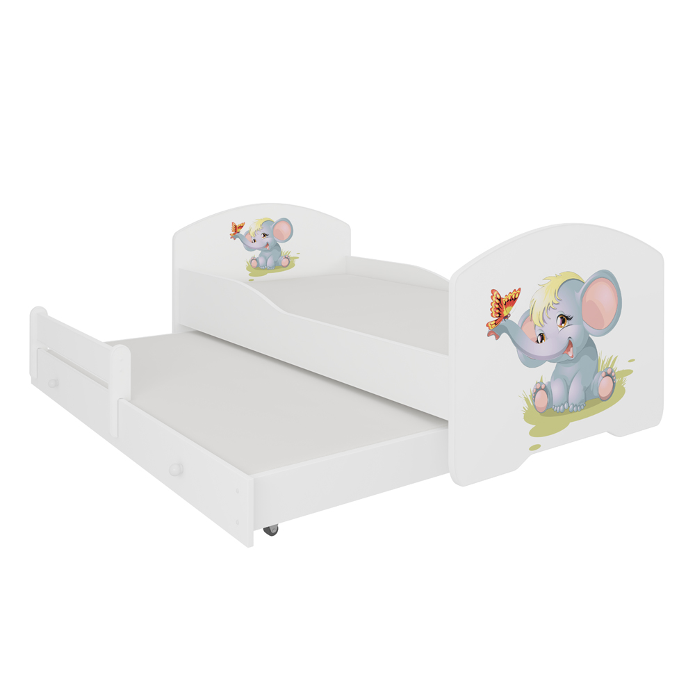 Łóżko dziecięce podwójne Blasius 160x80 cm Słonik - zdjęcie 1