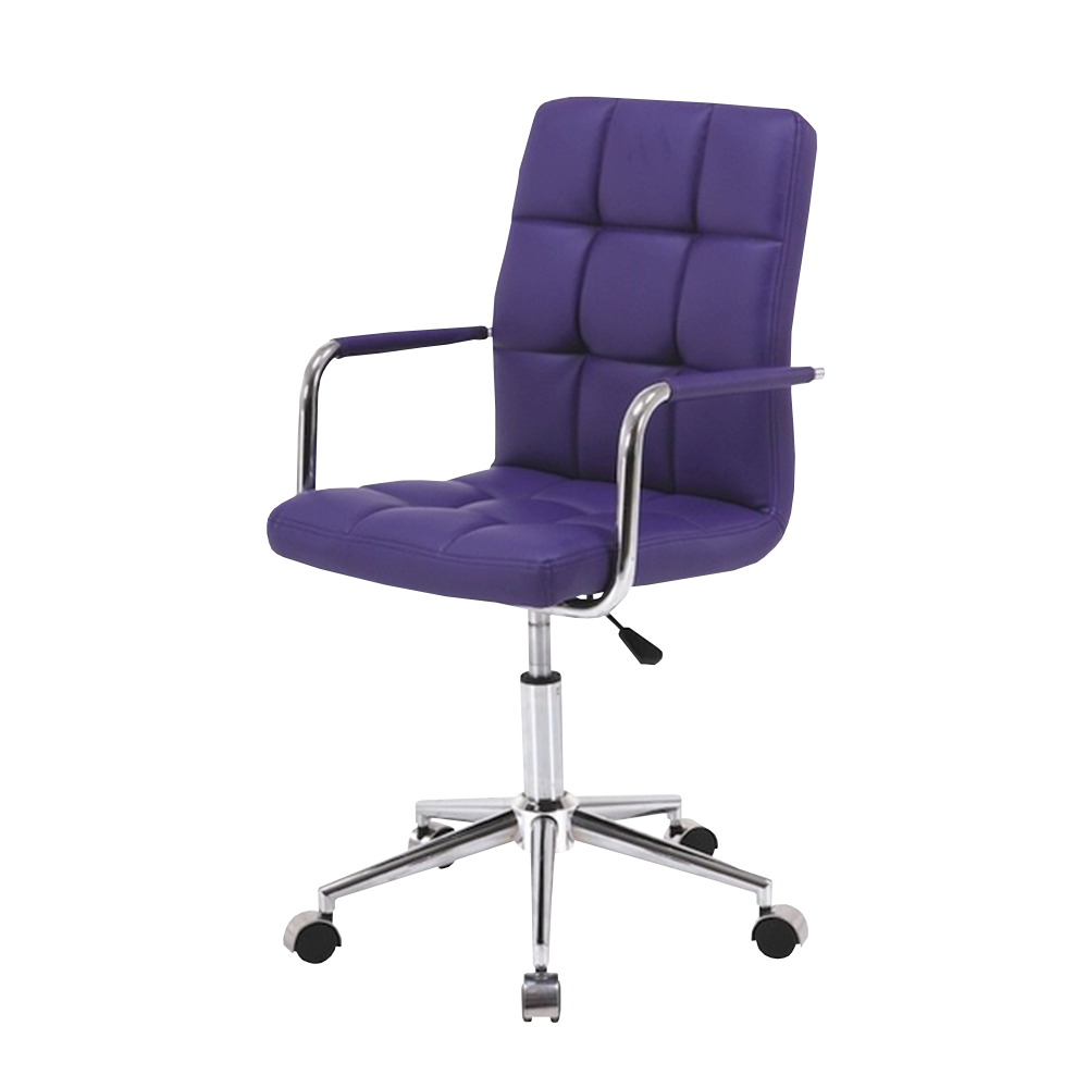 Fotel biurowy Philadelphia fioletowa ekoskóra - zdjęcie 1
