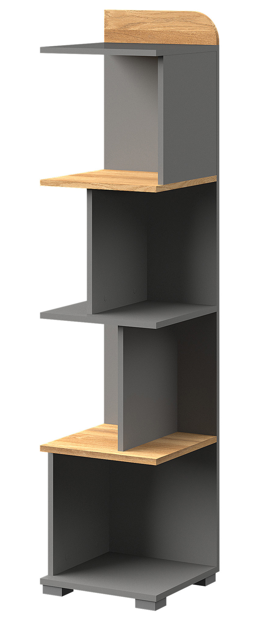 Regał młodzieżowy Gamona 35 cm otwarty jasny grafit / dąb nash - zdjęcie 1