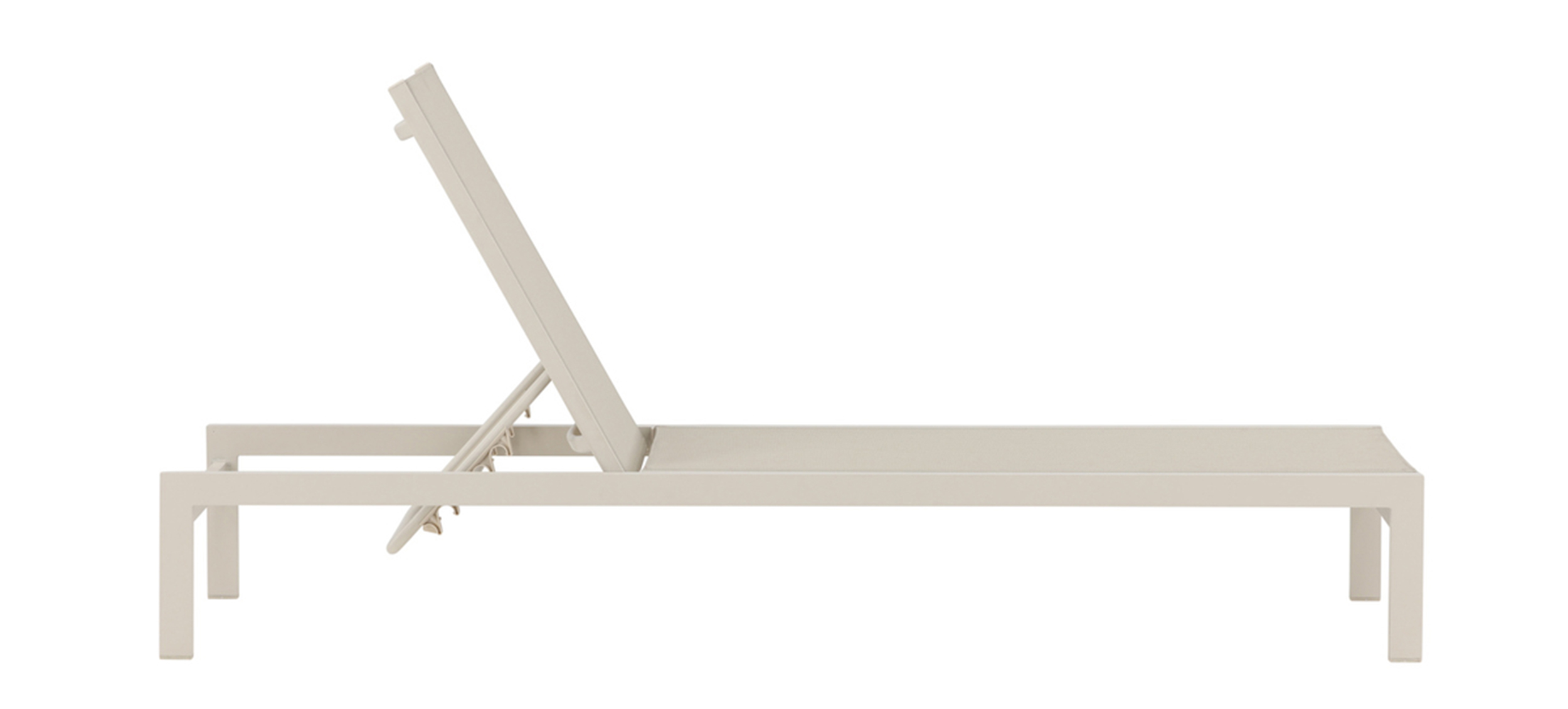 Leżak Costere aluminium beżowy - zdjęcie 1