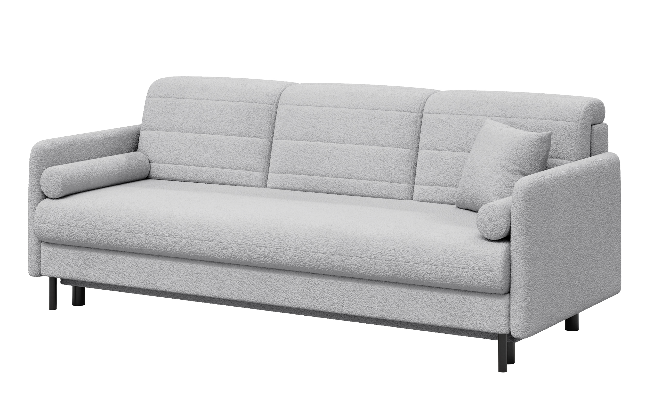 Kanapa rozkładana trzyosobowa Alto z pojemnikiem szara boucle - zdjęcie 1