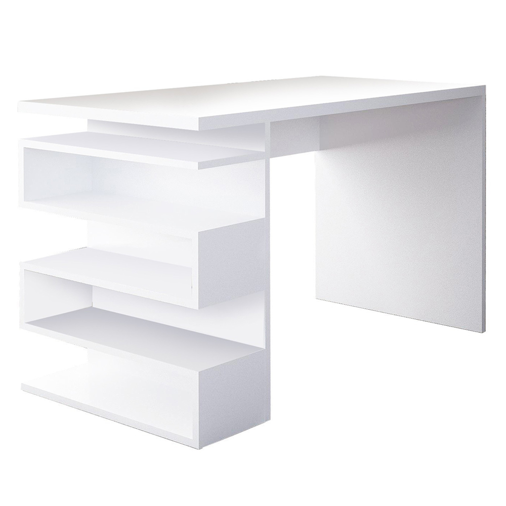 Biurko Taulo 120x60 cm z półką białe - zdjęcie 1