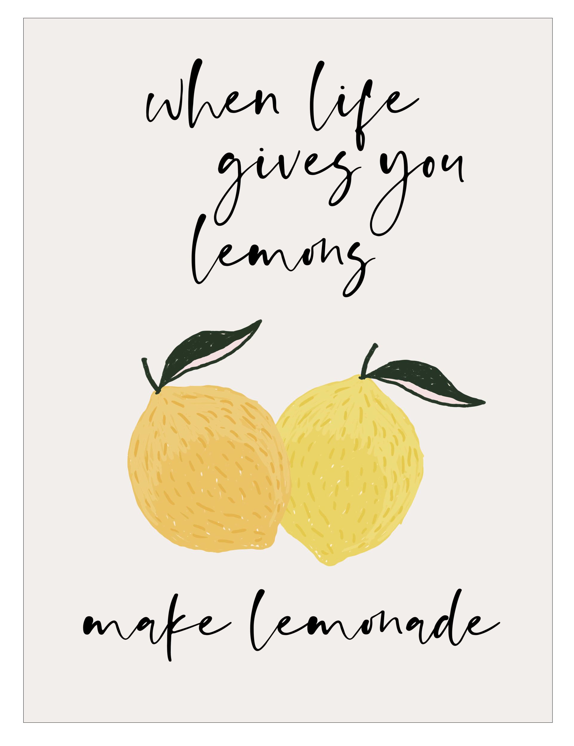 Plakat Make Lemonade 40x30 cm - zdjęcie 1
