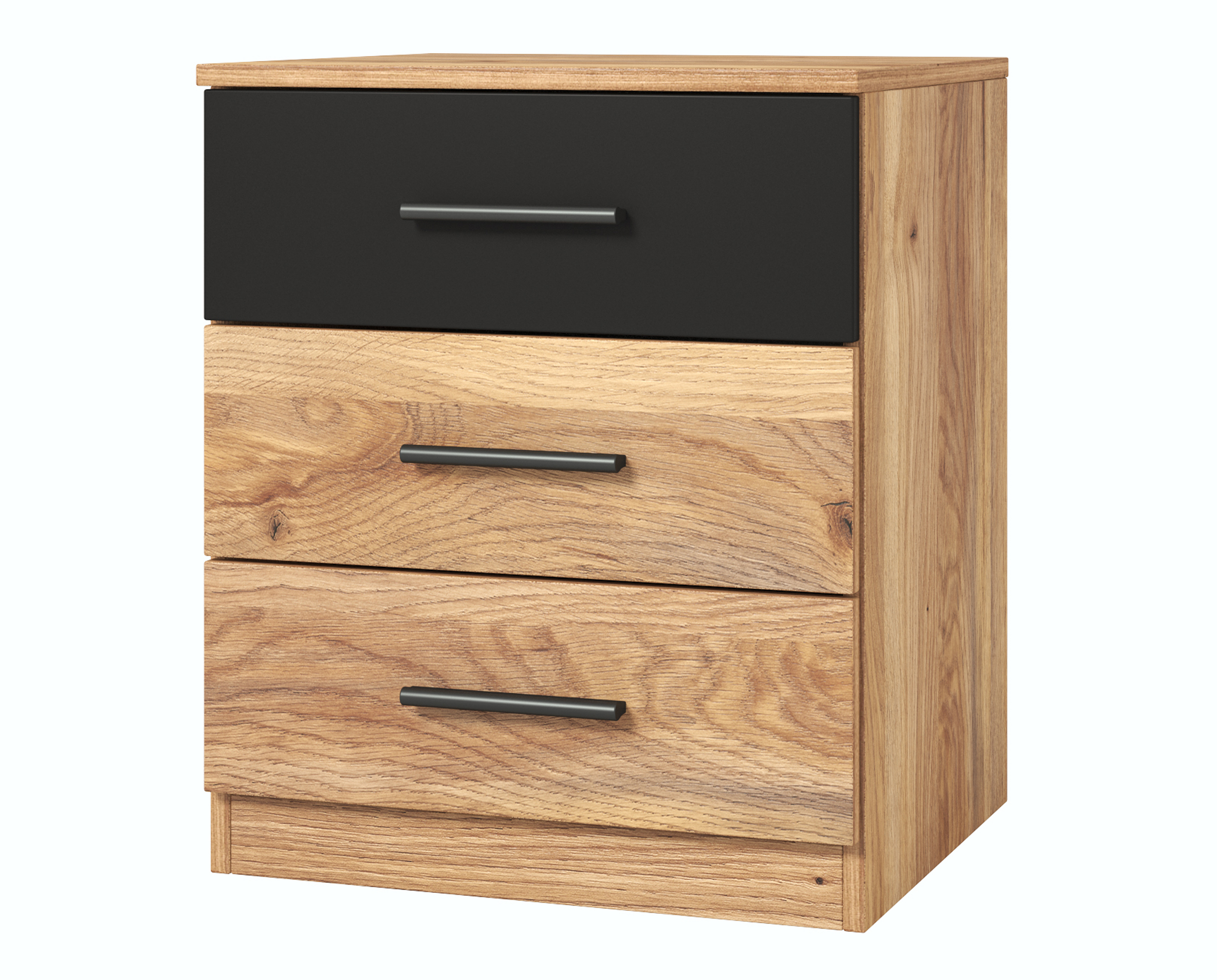 Szafka nocna Cathali dąb Mauvella/czarny - zdjęcie 1