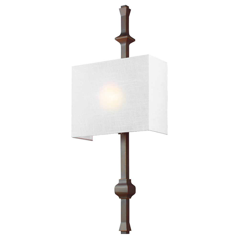 Kinkiet ścienny Tesva biały/brązowy - zdjęcie 1