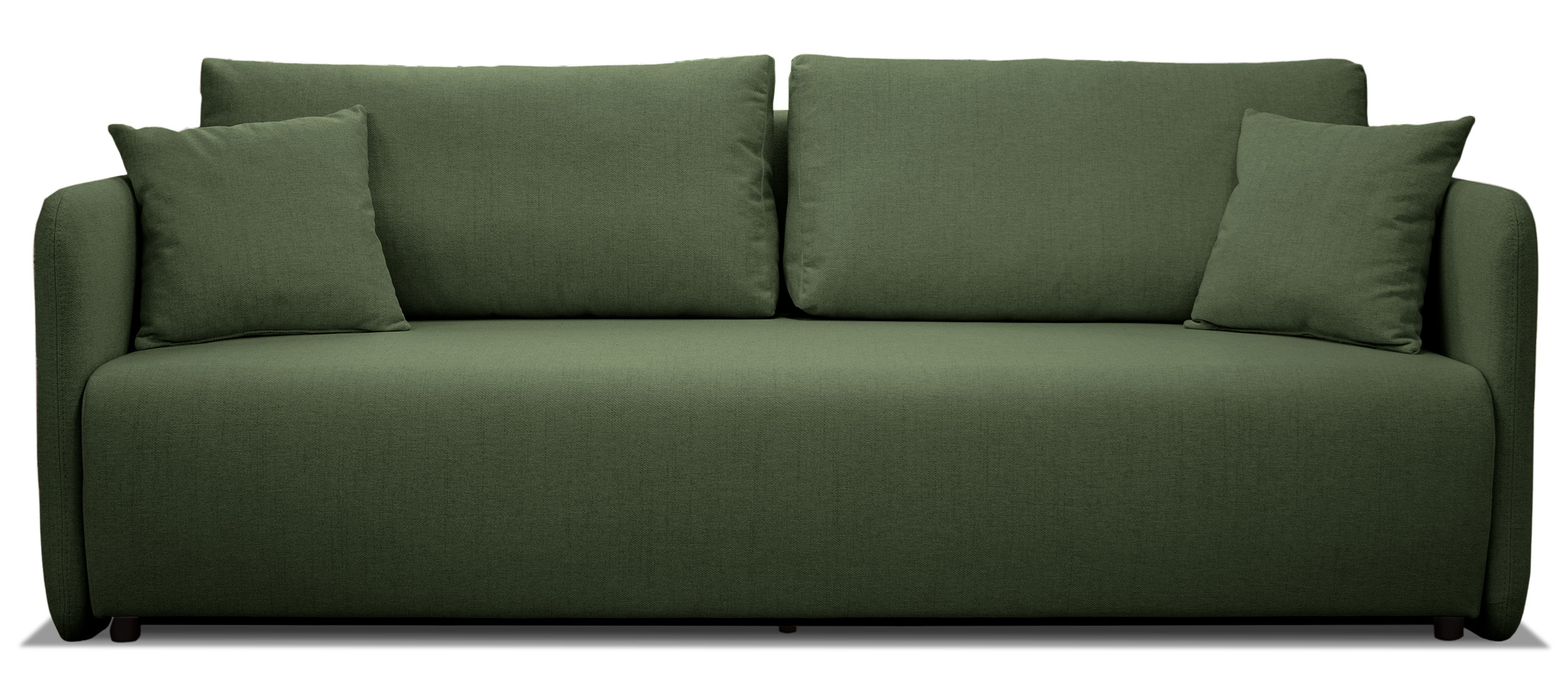 Kanapa rozkładana trzyosobowa Anvio z pojemnikiem na pościel khaki plecionka - zdjęcie 1