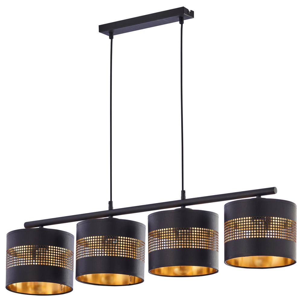 Lampa wisząca Togne x4 95 cm czarna - zdjęcie 1