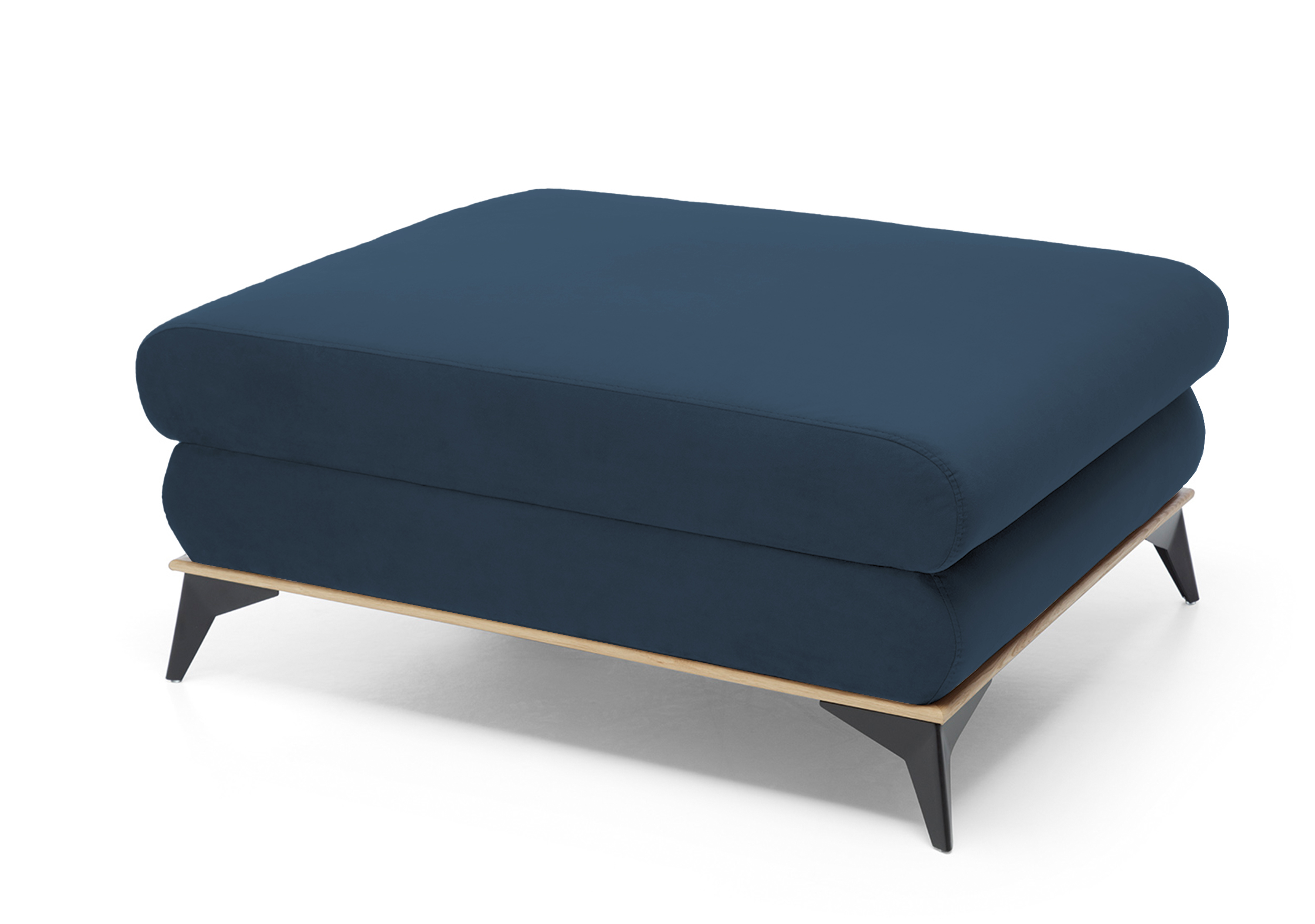 Pufa Stoverto granatowa w tkaninie hydrofobowej welur - zdjęcie 1