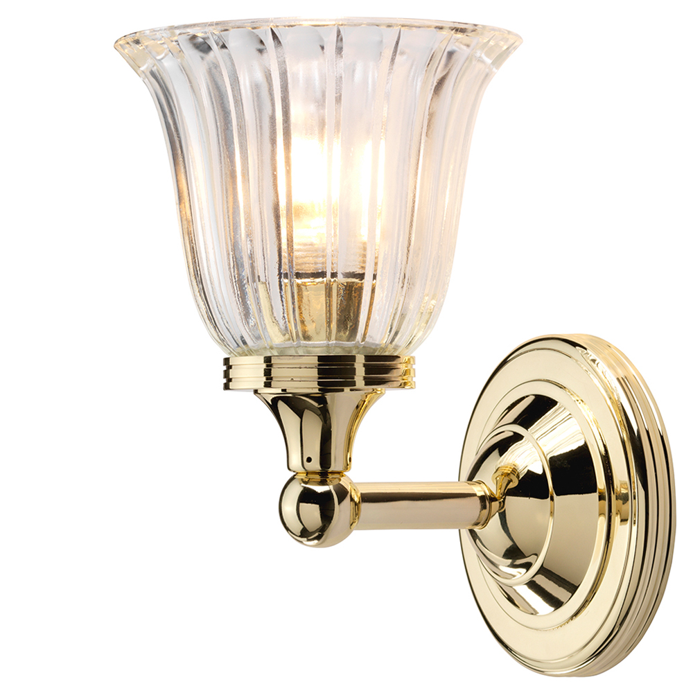 Kinkiet ścienny Osentia szklany mosiężny - zdjęcie 1