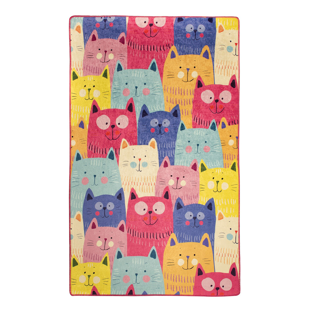 Dywan do pokoju dziecięcego Dinkley Koty kolorowy 140x190 cm - zdjęcie 1