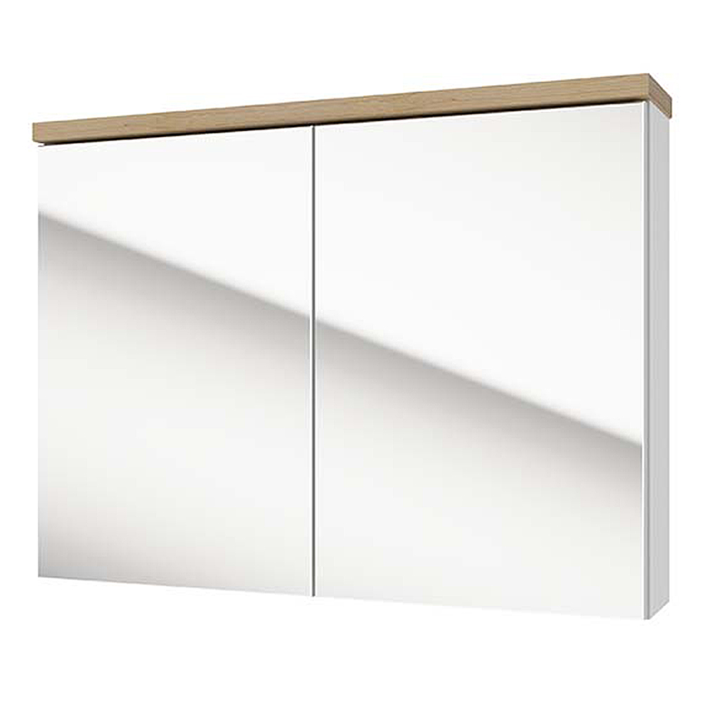 Szafka wisząca Saeli 80x60x15 cm z lustrem - zdjęcie 1