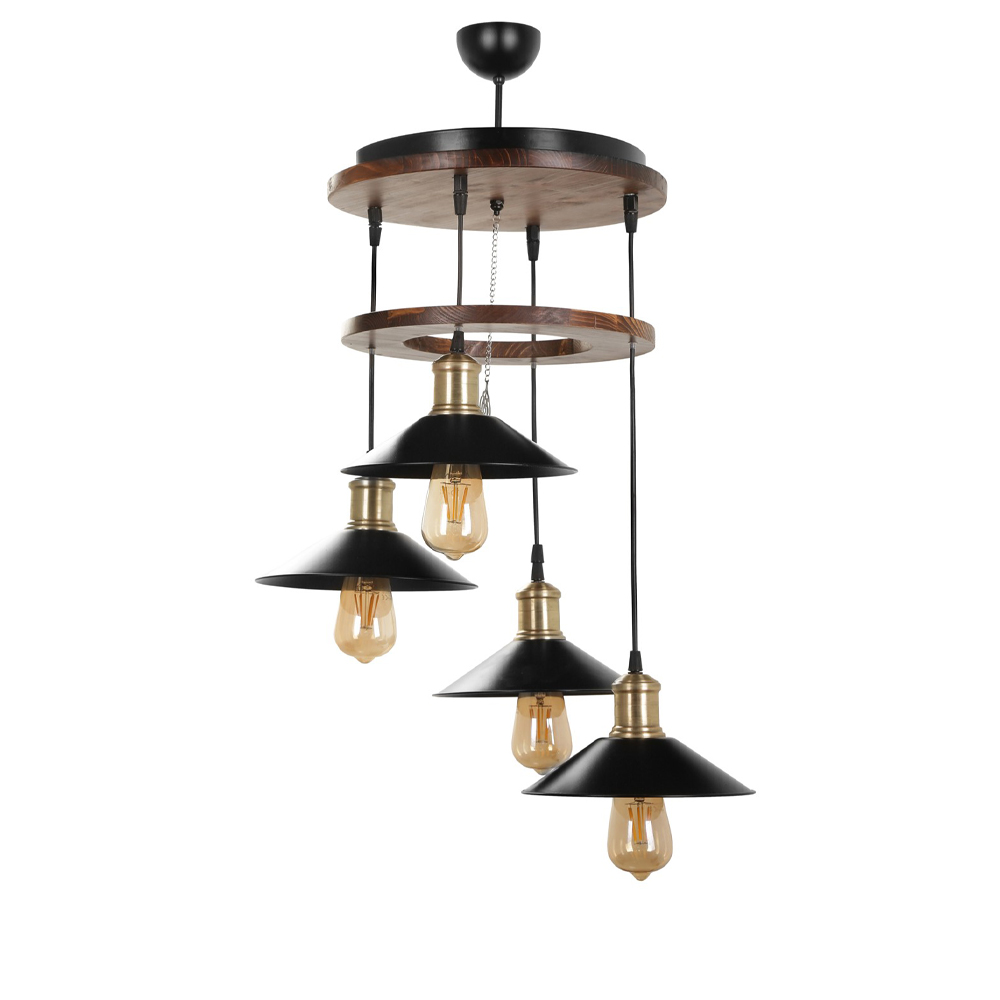 Żyrandol nowoczesny Bluismire x4 asymetryczny - zdjęcie 1