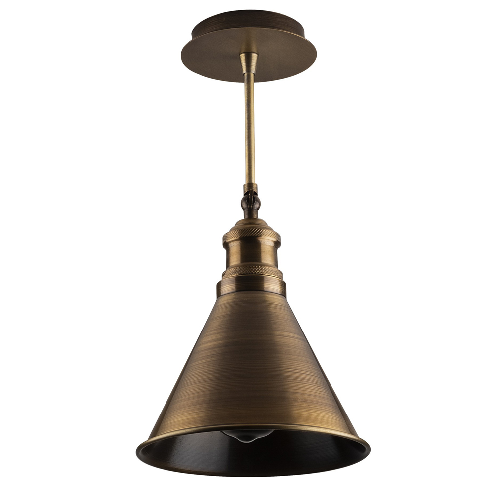 Lampa wisząca Staice kapelusz średnica 20 cm złota - zdjęcie 1