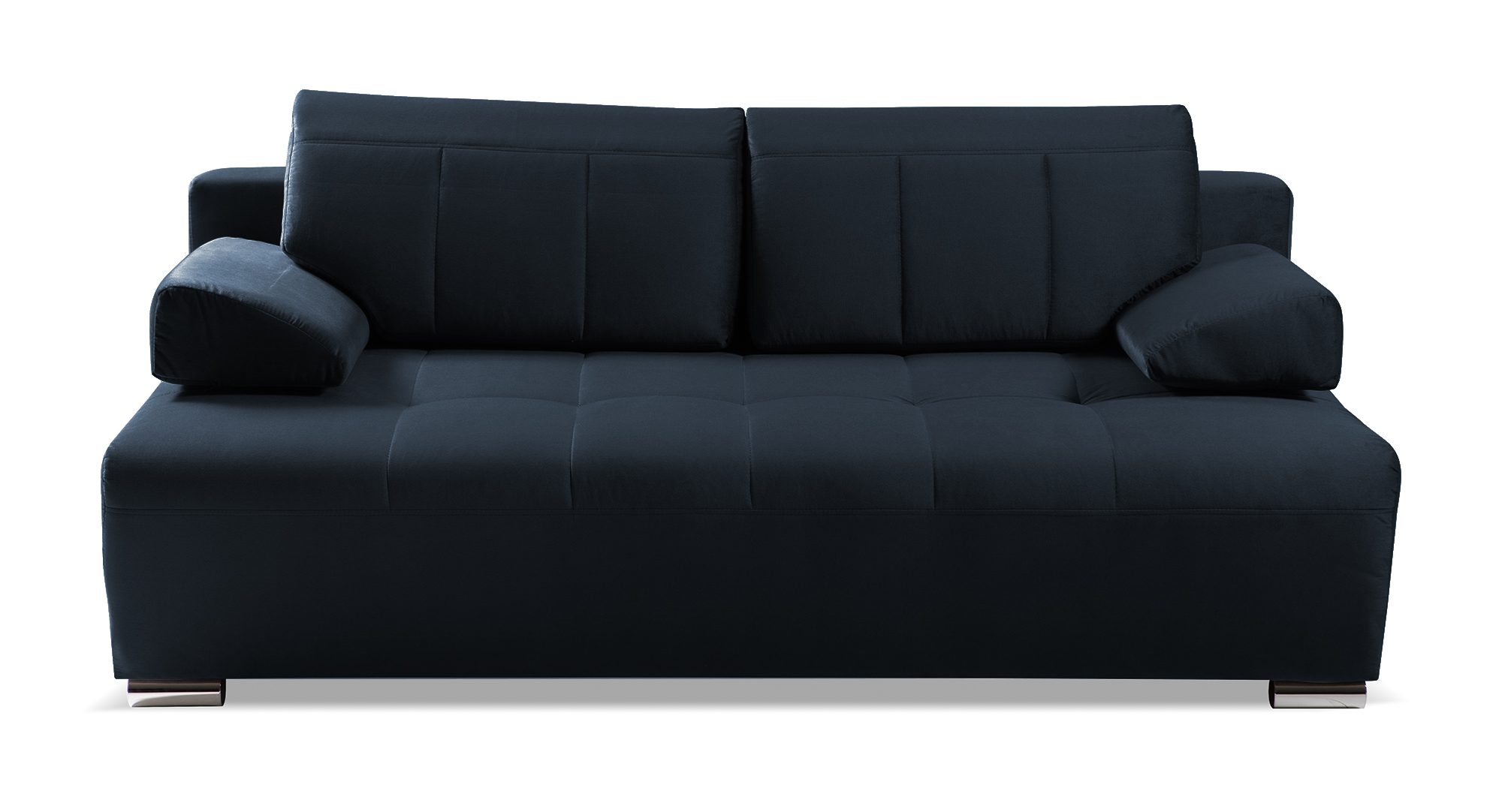 Kanapa rozkładana trzyosobowa Haarala z pojemnikiem granatowa - zdjęcie 1