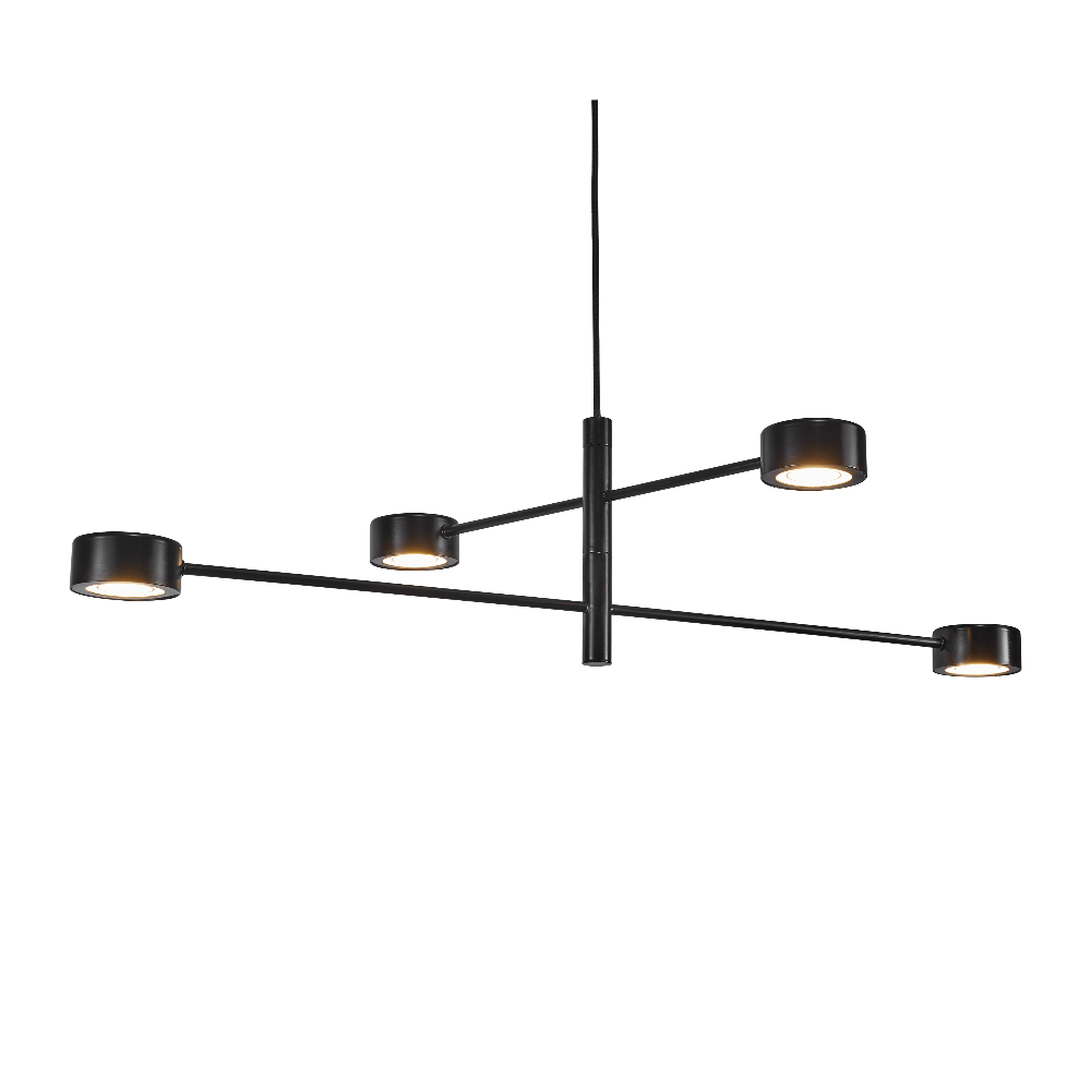 Lampa wisząca Clyde x4 czarna 89,6 cm - zdjęcie 1