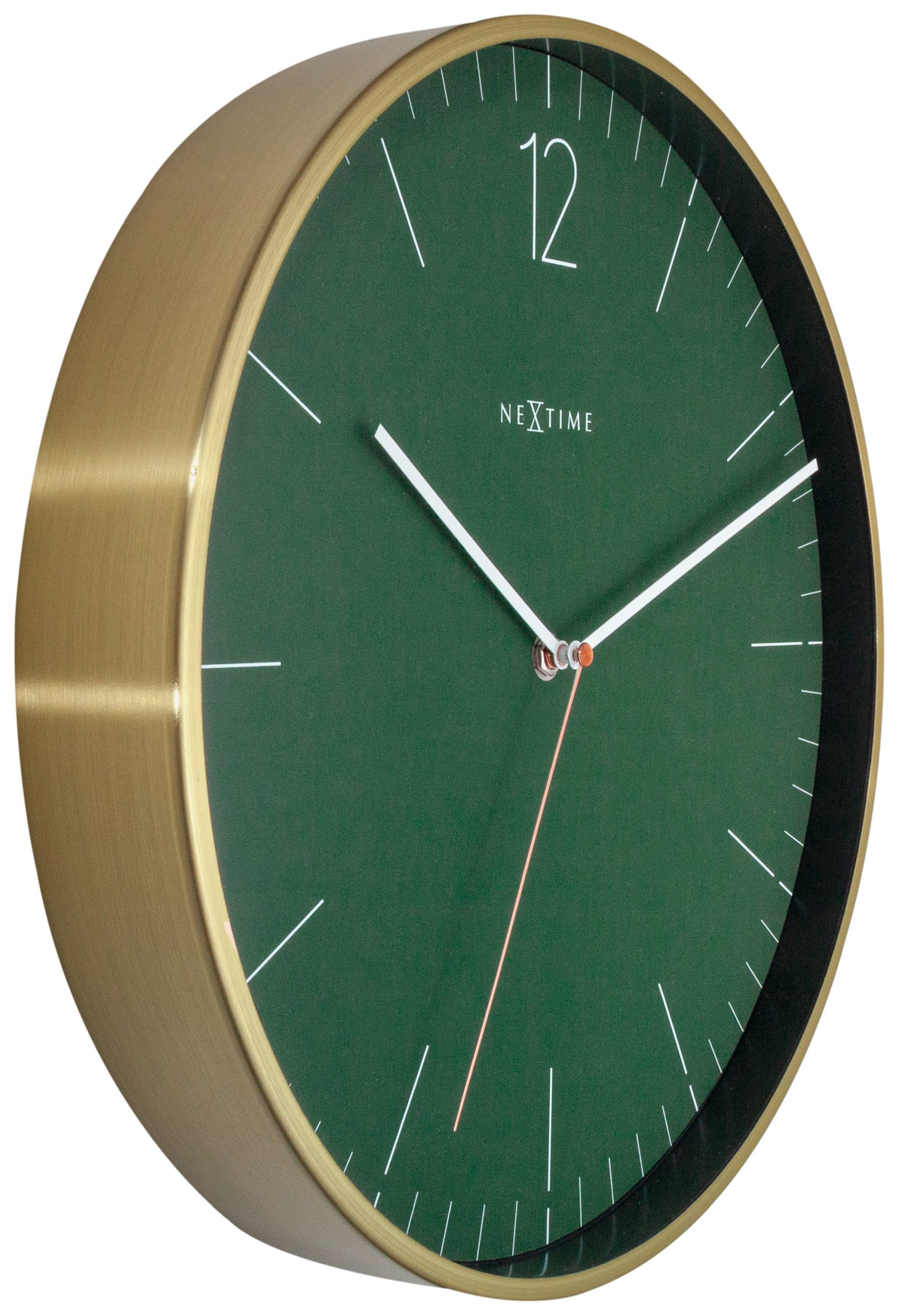 Zegar ścienny Essential 34 cm zielono-złoty