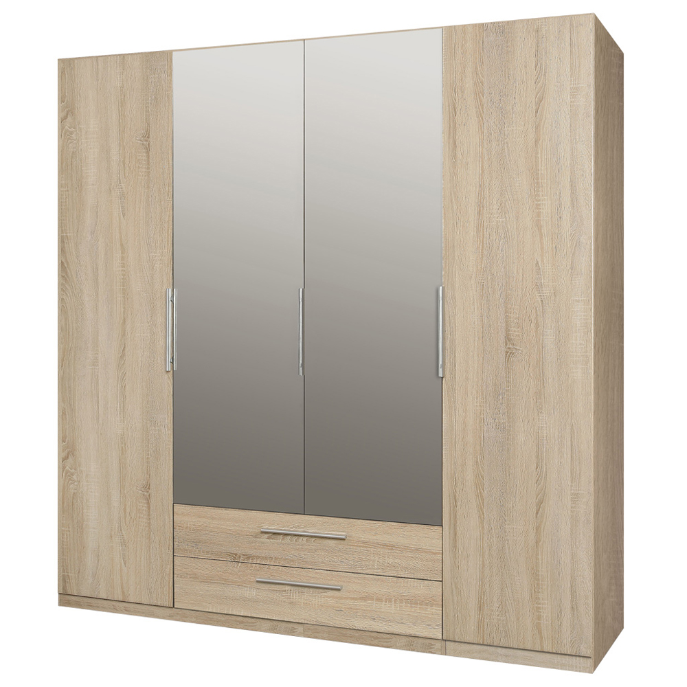Szafa czterodrzwiowa z dwiema szufladami i lustrem Cadixo - zdjęcie 1