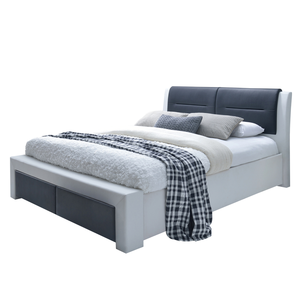 Łóżko tapicerowane Salur 160x200 cm z szufladami - zdjęcie 1