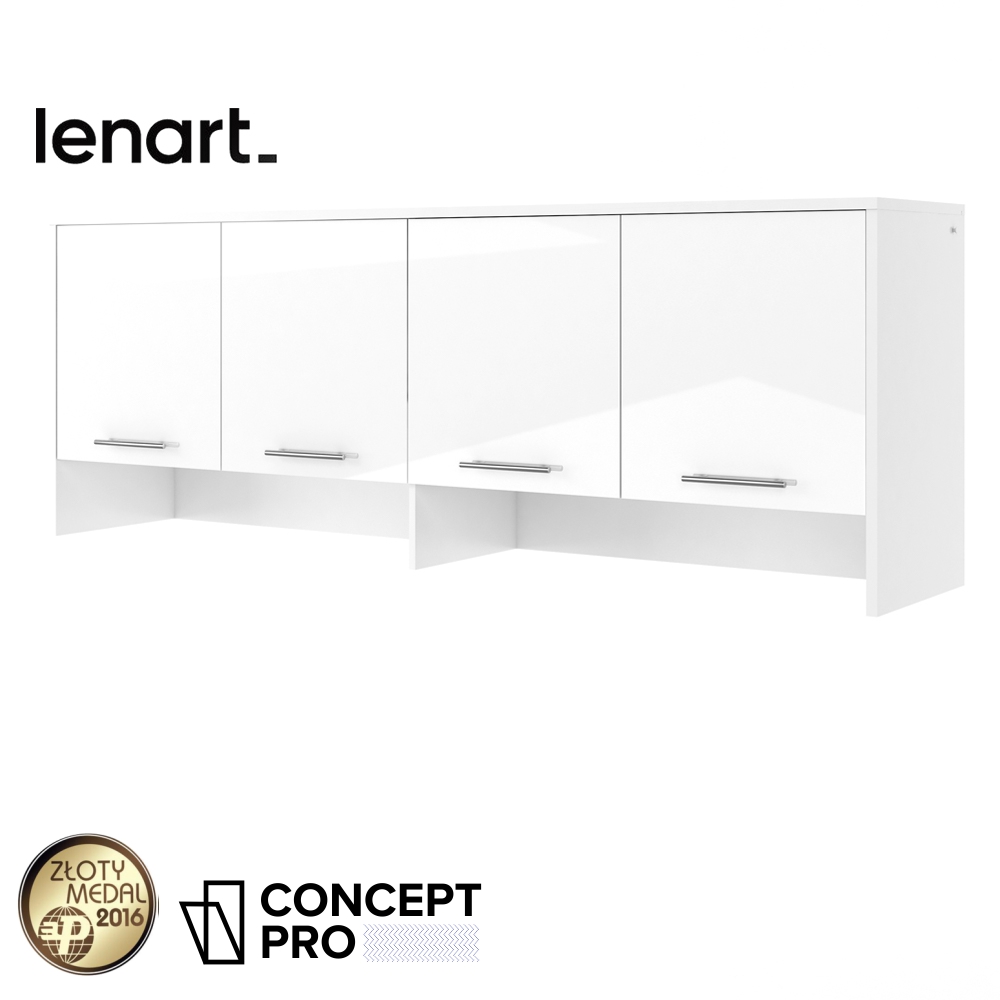 Nadstawka Concept Pro z czterema zamykanymi szafkami 78 cm Biały mat / Biały połysk  - zdjęcie 1