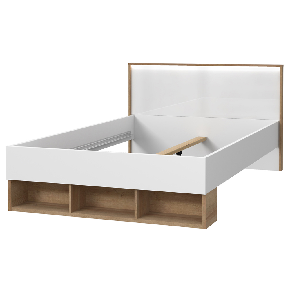 Łóżko młodzieżowe z trzema półkami Chicory 120x200 cm - zdjęcie 1