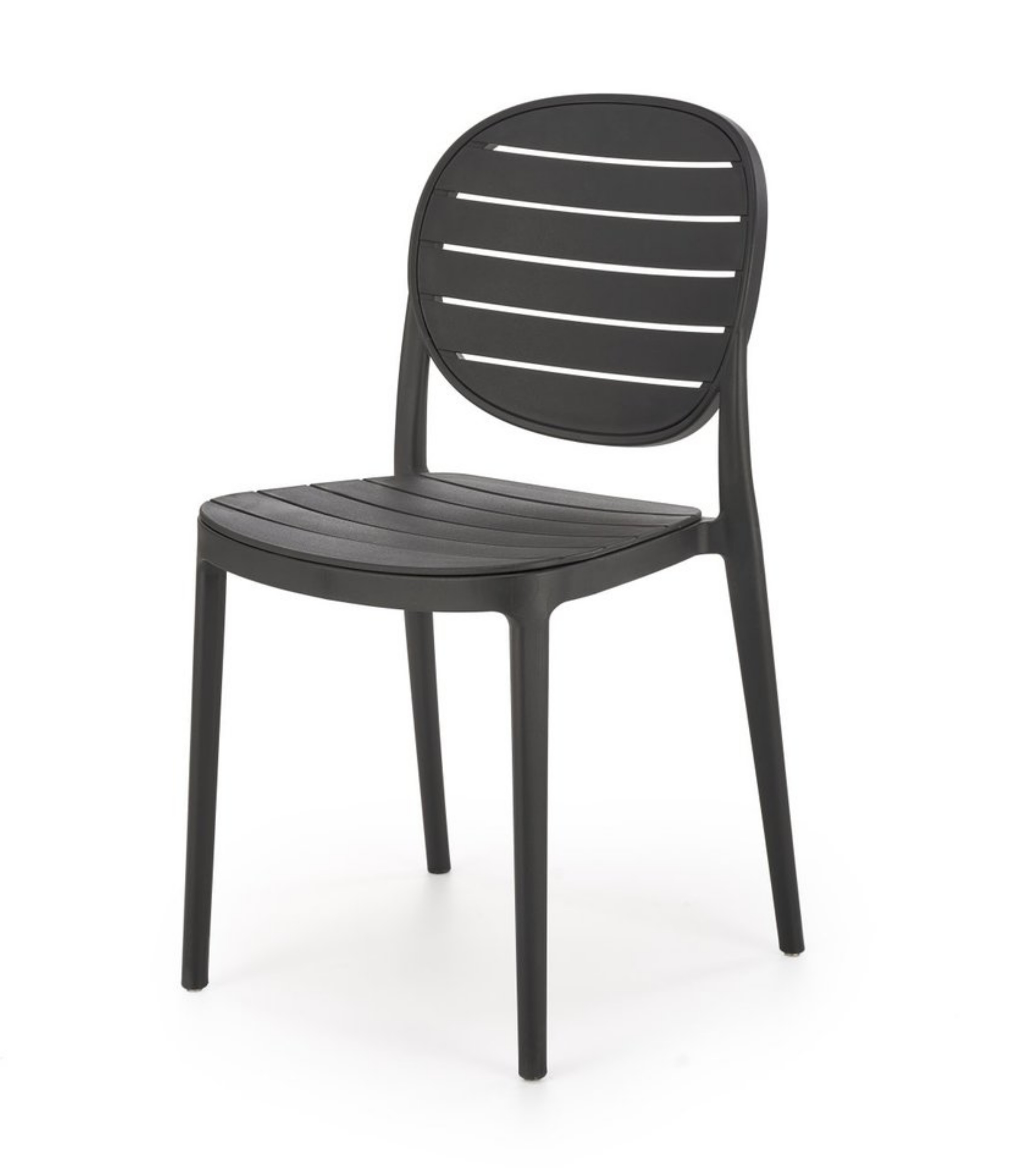 Krzesło z tworzywa sztucznego Glanize czarne - zdjęcie 1